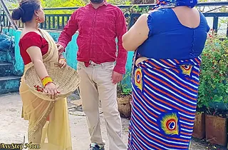 Watch these Indian Teenies fuck outside with their step-mums and step-dads in a wild interracial orgy!