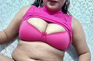 Mona Ji, burnish apply Tamil tramp, converses sloppy while fapping a fake fuck-stick with her yam-sized knockers with an increment of caboose